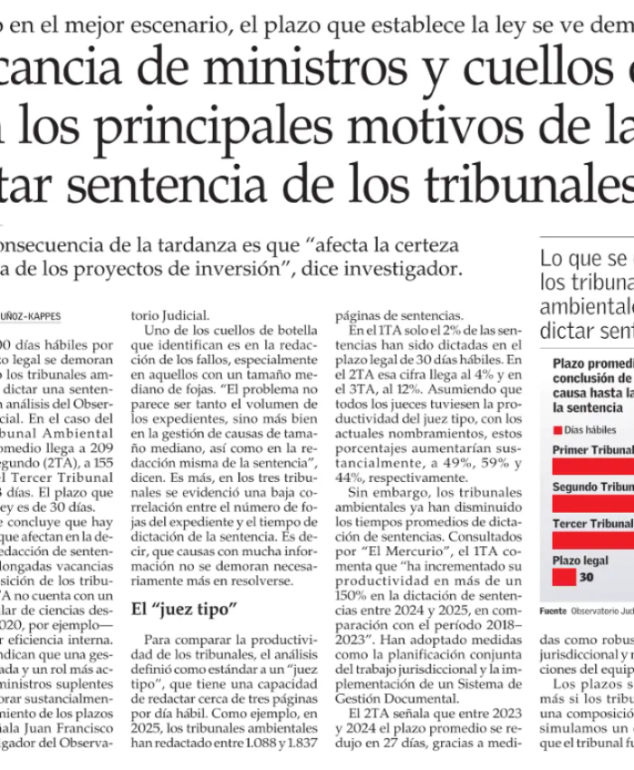 Vacancia de ministros y cuello de botella - El Mercurio - 13.11.2025
